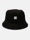 Women & Men Solid Color Casual Soft All-match Outdoor Bucket Hat - Black