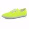 Pure Color Lace Up Canvas Flat Casual Shoes For Women - Green