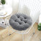 45cm Diametre Thick  Round Seat Cushion PP Cotton Filling Sofa Chair Sit Pad Tatami Yoga Seat Mat - Gray