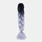 HalloweenColored Gradient Dirty Braids High Temperature Fiber Big Braids Ponytail Hair Extensions - 15