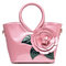 Casual Peal Patent Leather Coloful Flower Sweet Lady's Handbag Crossbag - Pink