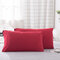 2pcs 50*76cm/50*101cm Solid Rectangle Pillow Cases for Home/Hotel Pillowcases without Pillow Core 12 Colors - Wine Red