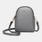 WomenSmall Crossbody Phone Bag Cellphone Shoulder Bags Card Holder Wallet Purse - Gray