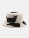 JASSY للجنسين قطن بوليستر Black قطة طباعة عادية في الهواء الطلق متعددة الاستخدامات قابلة للطي في الهواء الطلق قبعة واقية من الشمس قبعة دلو - اللون البيج