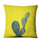 Fodera per cuscino in lino giallo con cactus succulenti - #1