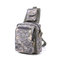 Casual Canvas Nylon Flower Pattern Folding Shoulder Bags Crossbody Chest Bags For Women - Gray