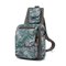 Casual Canvas Nylon Flower Pattern Folding Shoulder Bags Crossbody Chest Bags For Women - Army Green