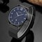 CURREN Men's Luxury Watches Brand Stainless Steel Ultra Thin Wristwatch Business Quartz Timepieces - Black + Blue
