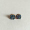 Trendy Women's Multi-colors Earrings Irregular Square Resin Stone Stud Earrings for Women Gift - Dark Blue