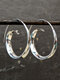 Vintage Spiral-Shape Women Earrings Jewelry Gift - Silver