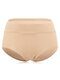 Cotton Seamless Solid Color Panty Breathable Briefs - Apricot