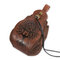 Menico Men's Vintage Style Medieval Bag with Coin Purse Waist Bag - Brown