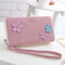 女性ユニバーサル5.5インチ電話バッグ財布PU電話ケース - ピンク