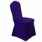Elegant Solid Color Elastic Stretch Chair Seat Cover Computer Dining Room Hotel Party Decor - Dark Purple