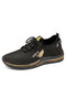 Men Mesh Breathable Light Weight Walking Casual Shoes - Black