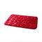 1 Uds Coral Fleece Cuarto de baño Kit de alfombra de espuma viscoelástica para baño, inodoro, alfombrillas antideslizantes, juego de alfombras de piso para Cuarto de baño - Rojo 2