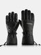 Men Plus Velvet Thicken Full-finger Outdoor Warmth Double Waterproof Windproof Non-slip Touchscreen Gloves - Black 2