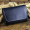 Men Genuine Leather Retro Wallet Purse - Black