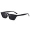 Women Lightweight UV400 HD Square Sunglasses Fashionable  Face Thin Cat Eye Sunglasses  - Black