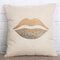 Kiss Me Baby Rolling Stones Red Lip Pattern Cushion Cover Pillowcase Chair Waist Throw Pillow Cover  - #6
