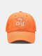 Unisex Cotton Letter Embroidery Fashion Hunting Blazing Orange Safety Orange Sunshade Peaked Caps Baseball Caps - Orange