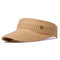 Women Wool Knit Sunshade Baseball Cap Outdoor Sports Casual Empty Top Solid Color Hat - Light Brown