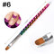6 Styles Mermaid Handle Nail Art Brush Acrylic UV Gel Extension Flower Design Drawing Painting Pen - 06