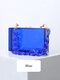 Women Chains Acrylic Transparent Handbag Box Bag Handbag - Blue