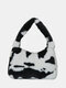 Women Plush Zebra Leopard Pattern Shoulder Bag Handbag - 2