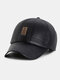 Men Faux Leather Warm Ear Protection Casual Sunvisor Family Gift Baseball Hat - #01