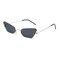 Unisex Vogue Vintage Frameless Metal Marine Sunglasses Outdoor Travel Beach Sunglasses - Gray