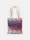 Women Canvas Quilted Bag Handbag Shoulder Bag Shopping Bag Tote - 3