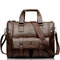 Business Crossbody Compound Cowhide Briefcase Vintage Laptop Bag For Men - #04