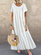 Bohemian Lace Patchwork Summer Plus Size Maxi Dress - White