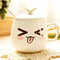 Керамическая чашка с крышкой Личность Симпатичная чашка с ложкой Прекрасный подарок - #7