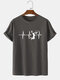 Mens Figure Shooting Print 100% Cotton Street Short Sleeve T-Shirts - Dark Brown