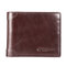 RFID Antimagnetic Genuine Leather Vintage Tri-fold Driver License Short Wallet For Men - Coffee