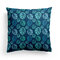 Funda de cojín a cuadros con tiras geométricas azules, funda de almohada con diseño de ondas de línea nórdica para sofá - #1