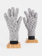 Unisex Colorful Chenille Knitted Three-finger Touch-screen Winter Outdoor Cool Protection Warmth Full-finger Gloves - #07