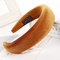 Sponge Solid Color Headband Multi-color Wide-brimmed Ladies Jewelry Solid Color Head Buckle - Gold