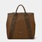 QUEENIE Women Casual Embossed Handbag Shopping Shoulder Bag - Brown