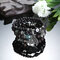 Bohemian Hollow Tree of Life Elastic Beads Multilayer Bangle Bracelets Gift for Women  - Black