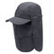 Cover Face Visor Sun Hat Summer Quick-drying Cap Breathable Hat - Dark Grey