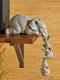 3 PCS A Set Three Piece Elephant Hanging Baby Elephant Resin Handicraft Handmade Home Decor - #01