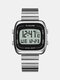 3 couleurs placage sous vide en plastique hommes sport décontracté Watch lumineux étanche multifonctionnel numérique Watch - argent