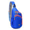 Casual Lightweight Waterproof Nylon Chest Bag Outdoor Sport Crossbody Bag - Blue
