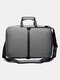 Splashproof Soild Dual Purpose Large Capacity Multi-pockets 15.6 Inch Laptop Business Backpack Satchel - Removable Strap Grey