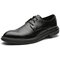 Men Microfiber Leather Embossing Non Slip Dress Formal Shoes - Black