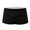Casual Home Plain Boxer Shorts Inside Cotton Pouch Breathable Skin-friendly Boxer Briefs for Men - Black