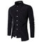 Fake Two Pieces Brief Solid Color Business Banquet Wearing Designer Shirt for Men - Black